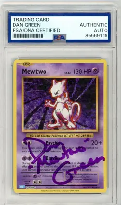 PSA Dan Green Signed Mewtwo 014/034 Trading Card Game Classic Holo Pokemon TCG - Image 1