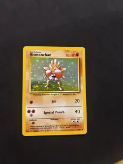 Pokemon TCG Hitmonchan Holo Rare Card Base Set 7/102 - Image 5