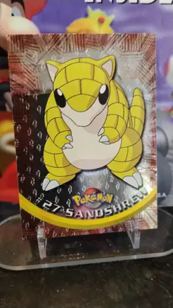 SANDSHREW TV Animation Edition POKEMON Holo Foil TOPPS 1999 Trading Card #27 - Image 1