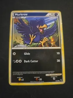 Pokemon Card HeartGold SoulSilver Undaunted 59/90 Murkrow - Image 1