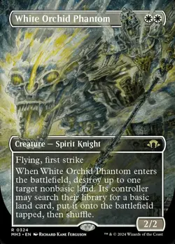 NM-Mint, English MTG Regular White Orchid Phantom - Borderless Modern Horizons 3 - Image 1