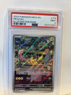 PSA 9 Pikachu 173/165 English Pokemon Scarlet & Violet 151 Illustration Rare - Image 1