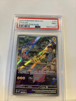 PSA 9 Pikachu 173/165 English Pokemon Scarlet & Violet 151 Illustration Rare - Image 3