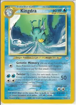 NM-Mint, English Pokemon Regular Kingdra - 19/64 - Rare - Unlimited Edition Neo - Image 1