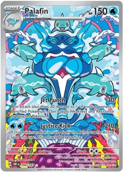 Lightly Played, English Pokemon Holo Palafin - 200/197 - Illustration Rare SV - - Image 1