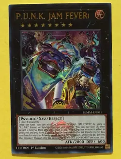 Yugioh ~ P.U.N.K. JAM FEVER! ~ BLMM-EN051 ~ Ultra Rare 1st Edition ~ Pack Fresh - Image 1