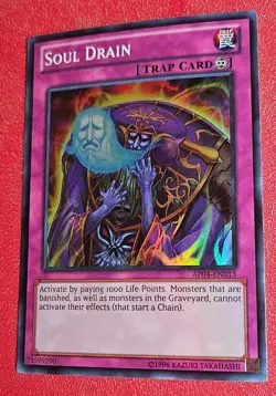 Yugioh! Soul Drain - AP04-EN013 Super Rare Unlimited NM - Image 1