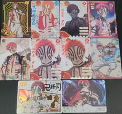 Akaza Card Lot - Demon Slayer Anime CCG 10 Cards Upper Rank - Image 1