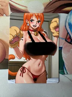 (NSFW) Nami One Piece 🏴‍☠ Goddess Story Waifu Anime Custom Card - Image 2