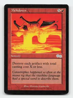 Meltdown Urza's Saga Magic The Gathering Card - Image 1