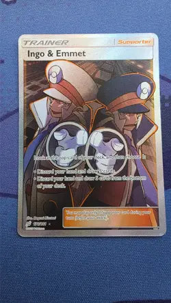Ingo & Emmet sun & moon team up 176/181 holo pokemon card - Image 1
