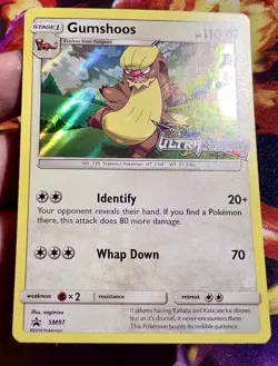NM Stamped Gumshoos Pokemon Card | Holo Prerelease Promo | S&M Ultra Prism SM97 - Image 4
