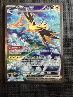Pokemon TCG Zapdos EX Holo Card 202/165 Scarlet & Violet 151 NM - Image 1