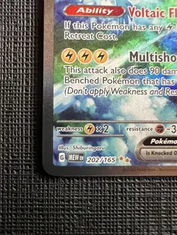 Pokemon TCG Zapdos EX Holo Card 202/165 Scarlet & Violet 151 NM - Image 5