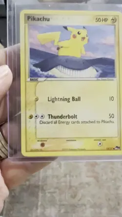 Pikachu POP Series 5 12/17 Pikachu Riding Wailmer Non Holo Pokemon Card 12/17 LP - Image 2