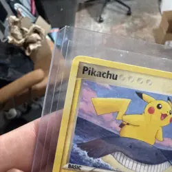 Pikachu POP Series 5 12/17 Pikachu Riding Wailmer Non Holo Pokemon Card 12/17 LP - Image 5