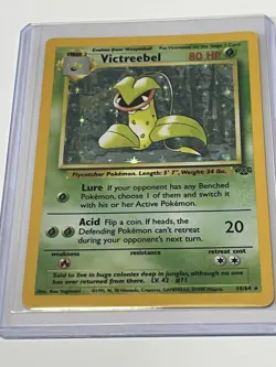 Pokemon TCG Victreebel Jungle 14/64 Holo Unlimited Holo Rare Card 1999 NM - Image 1