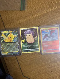 Pokemon Card Lot Of Three Pikachu and Charizard Cards - Image 1
