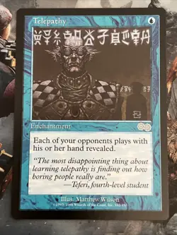 1x Telepathy (102) Urza's Saga LP MTG Magic the Gathering x1 MKE - Image 1
