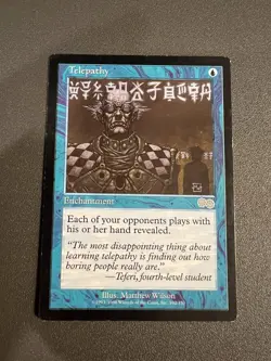 Magic the Gathering - Telepathy - Urza’s Saga - Blue - Uncommon - Image 1