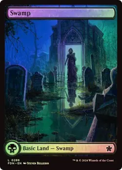 Swamp (0286) - Foundations - Common - Basic Land Full Art (Foil) - Image 1