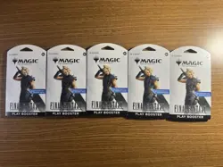 Magic the Gathering Sleeved Play Booster Pack Final Fantasy Lot Of 5!! - Image 1