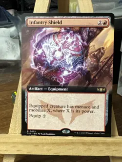 MTG *Infantry Shield Extended Art X1* (NM) Tarkir Dragonstorm Commander Magic - Image 1