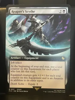 Reaper's Scythe EXTENDED ART NM/M Final Fantasy Commander MTG Magic Rare #117 - Image 1