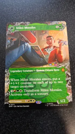 Miles Morales M 0211 Borderless Marvel's Spider-Man Magic the Gathering MTG NM - Image 1