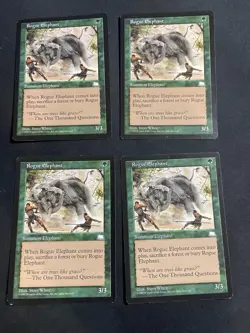 MtG X4 Rogue Elephant Weatherlight Magic the Gathering - Image 1