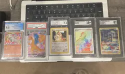 Pokemon PSA SGC CGC Reshiram Kangaskhan Charizard Kindler Dunsparce Gem Mint Lot - Image 1