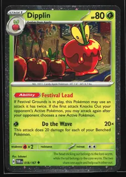 Pokemon Dipplin 018/167 Twilight Masquerade Cosmos Holo Rare Promo NM - Image 1