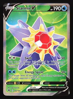 Pokemon Starmie V 166/189 Astral Radiance Ultra Rare Full Art Holo LP - Image 1