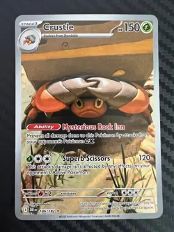 Pokemon TCG Crustle 186/182 Destined Rivals Illustration Rare NM - Image 1