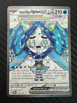 Pokemon TCG Wellspring Mask Ogerpon EX 194/167 SV06: Twilight Masquerade NM - Image 1