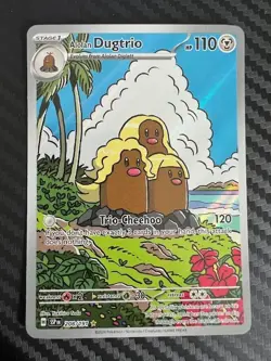 Pokemon TCG Alolan Dugtrio 208/191 Sv08: Surging Sparks illustration Rare NM - Image 1