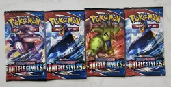 Pokemon Battle Styles lot of Sealed Booster Packs x4 - Image 1