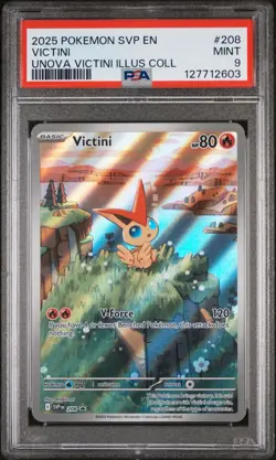Pokemon TCG Victini Black Bolt & White Flare Promo Illustration SVP208 PSA 9 - Image 2