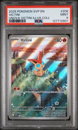 Pokemon TCG Victini Black Bolt & White Flare Promo Illustration SVP208 PSA 9 - Image 3