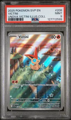 Pokemon TCG Victini Black Bolt & White Flare Promo Illustration SVP208 PSA 9 - Image 4