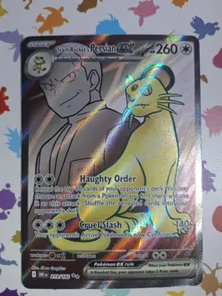 Team Rocket's Persian EX 219/182 Destined Rivals Full Art Pokemon TCG - Image 2