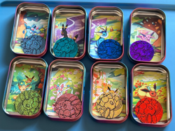 Pokemon Prismatic Evolutions Mini Tins Opened No Packs Full Set Of 8 Empty Tins - Image 2