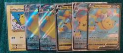 x6 Flying and Surfing Pikachu V and VMAX Pokemon Lot of 6 - Image 1