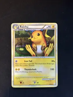 Raichu 10/123 HeartGold SoulSilver Holo Rare Pokemon TCG NM Condition - Image 1