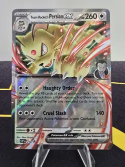 Pokemon Team Rocket's Persian ex SVP 218 Destined Rivals Black Star Promo NM - Image 1