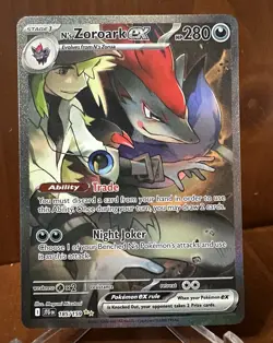N’s Zoroark ex Special Illustration Rare 185/159 Journey Together SIR - Image 1