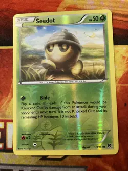 2016 Pokemon XY Steam Siege Seedot Reverse Holo Foil 9/114 NM - Image 1