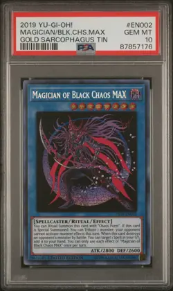 Magician of Black Chaos MAX Yugioh 2019 TN19-EN002 Secret Rare Limited PSA 10 - Image 1