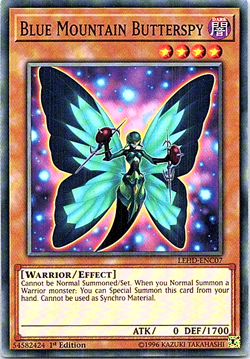 Blue Mountain Butterspy LEHD-ENC07 Yu-Gi-Oh! Light Play 1st Edition - Image 1
