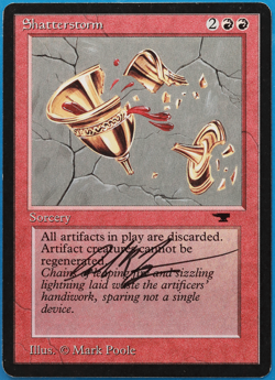 Shatterstorm Antiquities NM Red Rare SIGNED MAGIC MTG CARD (ID# 505018) ABUGames - Image 1